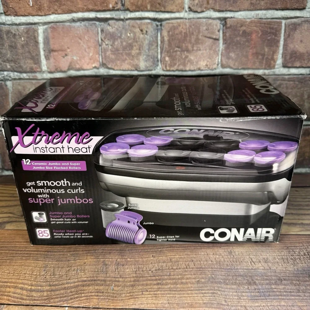 Conair CHV14JXR Extreme Heat Jumbo and Super Jumbo Rollers w/ Clips - Open Box